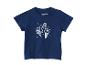 Blaues Baby-T-Shirt mit weißem Eiscreme-Print.