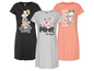 Drei Damen-Nachthemden mit Motiven von Looney Tunes, Pink Panther und Snoopy.