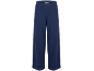 Blaue Damen-Weitbeinhose.