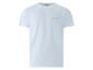 Einfarbiges weißes Herren-T-Shirt mit kleinem Logo auf der Brust.