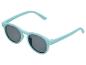 Hellblaue Kinder-Sonnenbrille mit dunklen Gläsern.