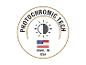 Logo der photochromen Technologie, hergestellt in den USA, mit Sonnensymbol und US-Flagge.