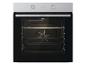 Gorenje Backofen mit schwarzer Tür und silbernem Bedienfeld.
