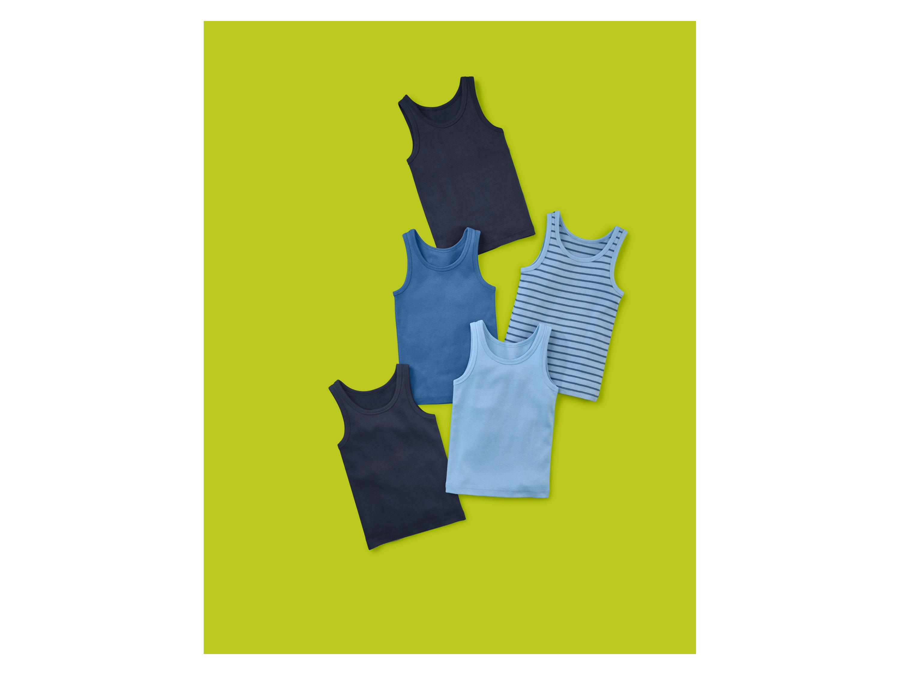LUPILU® Kleinkinder Jungen Unterhemd, 5 Stück (navy/blau, 98/104) – Bild 2 von 4