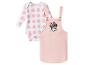Minnie Maus Baby-Body mit rosa Punkten und rosa Latzkleid