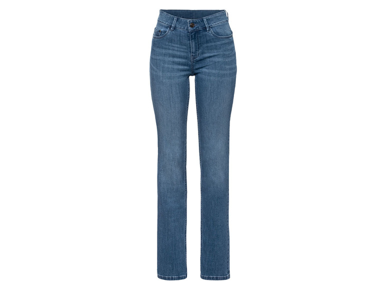 Gehe zu Vollbildansicht: esmara Damen Jeans, Straight Fit, mit hohem Baumwollanteil - Bild 2
