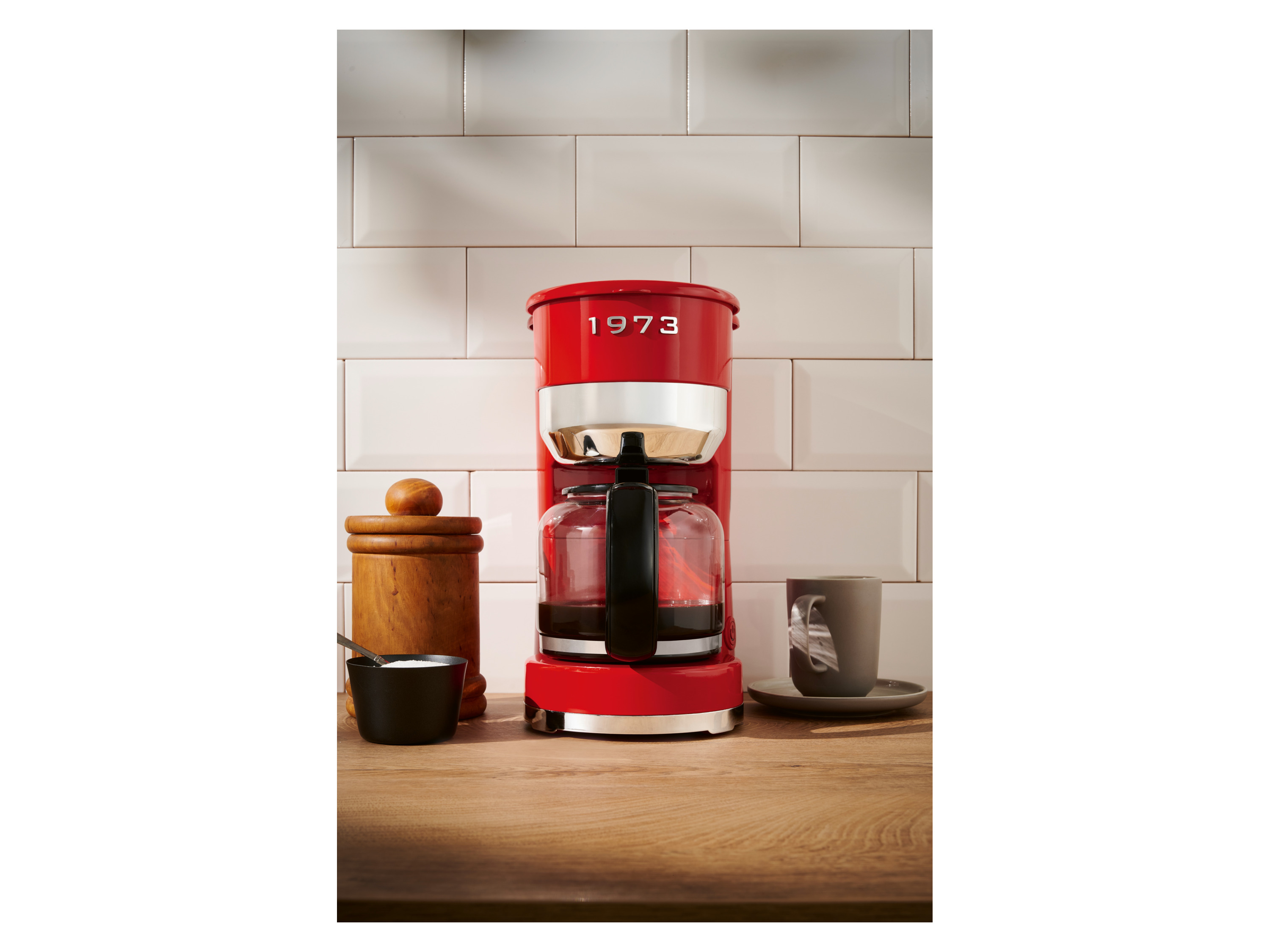 Thumbnail - SILVERCREST® Kaffeemaschine Chrom Retro 1973 Rot SKMR 1000 A1