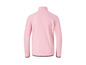Rosa Fleecejacke mit langen Ärmeln.