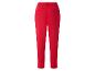 Rote Damen-Hose mit hohem Bund und Taschen.