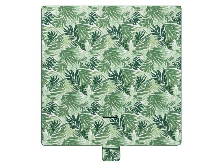 Picknickdecke und Tasche, tropisches Blattdesign.