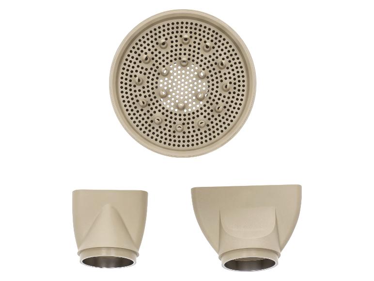 Haartrockner-Aufsatzset: Diffusor und zwei Konzentratordüsen.