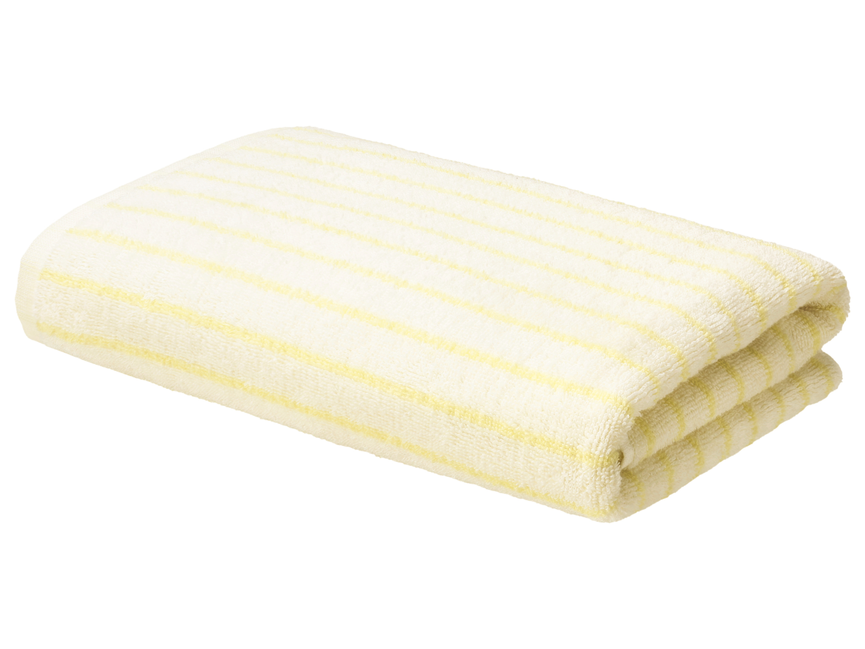 LIVARNO® Frottier-Duschtuch, 70 x 140 cm (weiß/gelb)