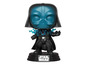 Eine Star Wars Darth Vader Pop! Figur mit blauem Schimmer.