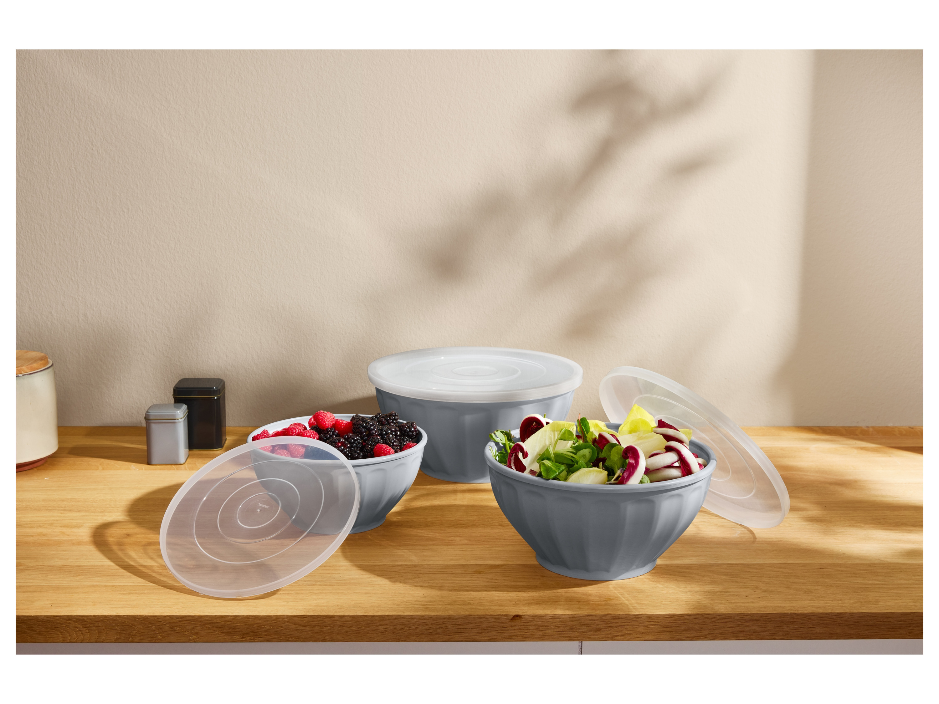 Thumbnail - SILVERCREST® Schüsselset mit Deckel 3-teilig (Grau)