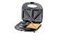 Schwarzes Sandwichtoaster, macht Dreiecks-Toast.