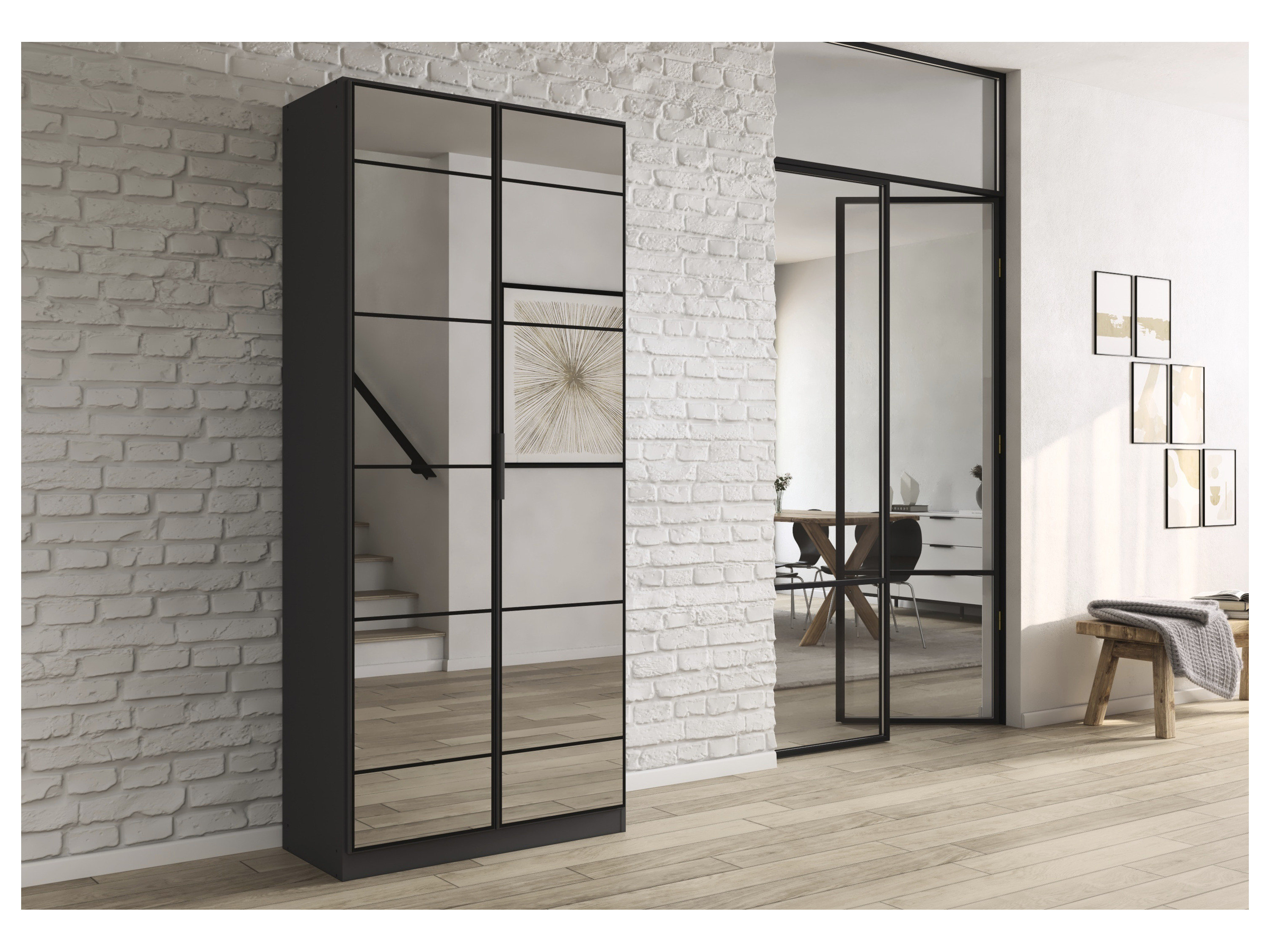 RAUCH ORANGE Acero Gardeobenschrank (Breite 91 cm/Höhe 210 cm, graumetallic, Breite 91 cm / Höhe 210 cm) – Bild 2 von 4