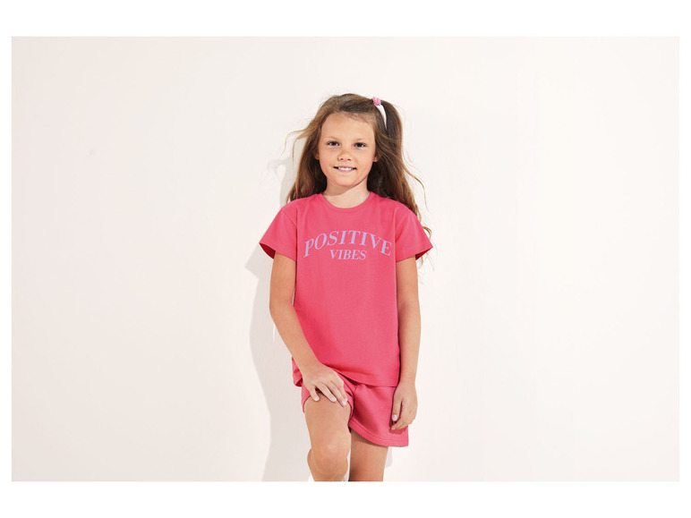 Gehe zu Vollbildansicht: lupilu® Kleinkinder/Kinder Mädchen T-Shirt, 2 Stück, mit Rundhalsausschnitt - Bild 11