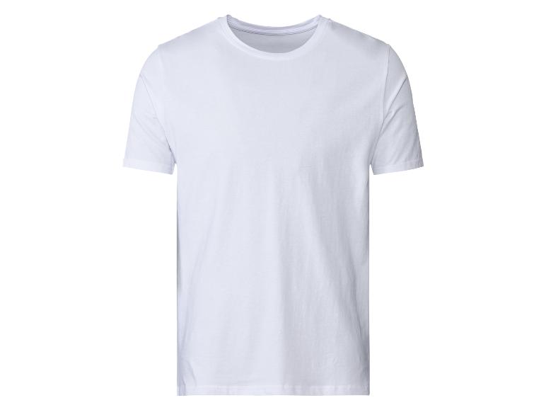 Ein weißes T-Shirt mit kurzen Ärmeln.