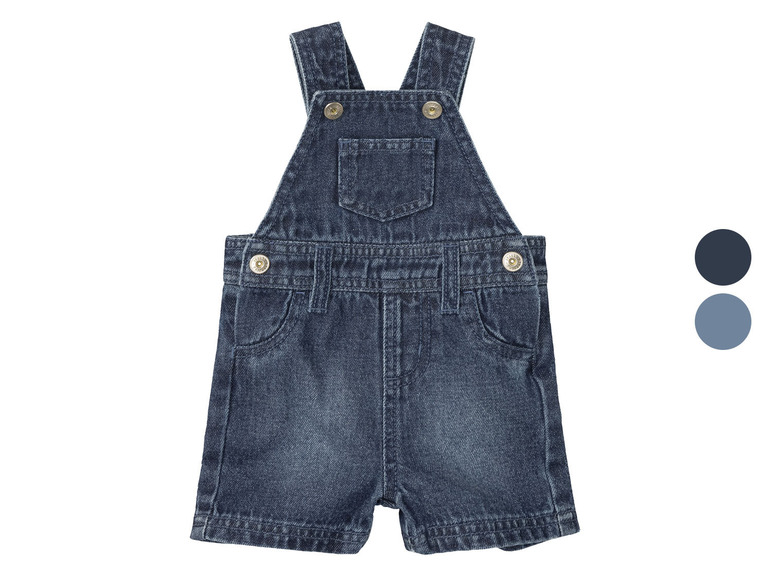 Gehe zu Vollbildansicht: lupilu® Baby Jeans-Latzhose aus reiner Baumwolle - Bild 1