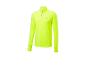 Neon-gelbes Langarm-Sportshirt mit kurzem Reißverschluss.