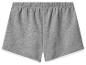 Graue Sweatshorts mit weißem Saum, Rückansicht
