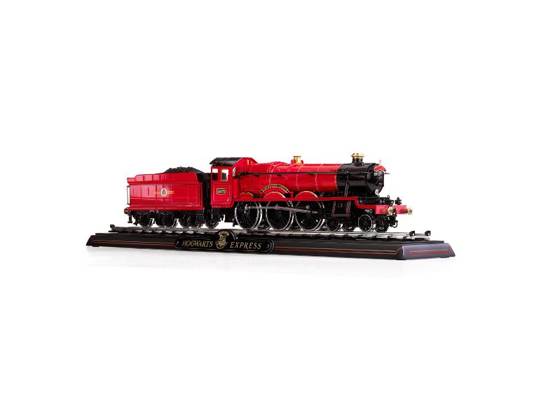 The Noble Collection Hogwarts Express Metalldruckguss-Zugmodell auf Präsentationssockel