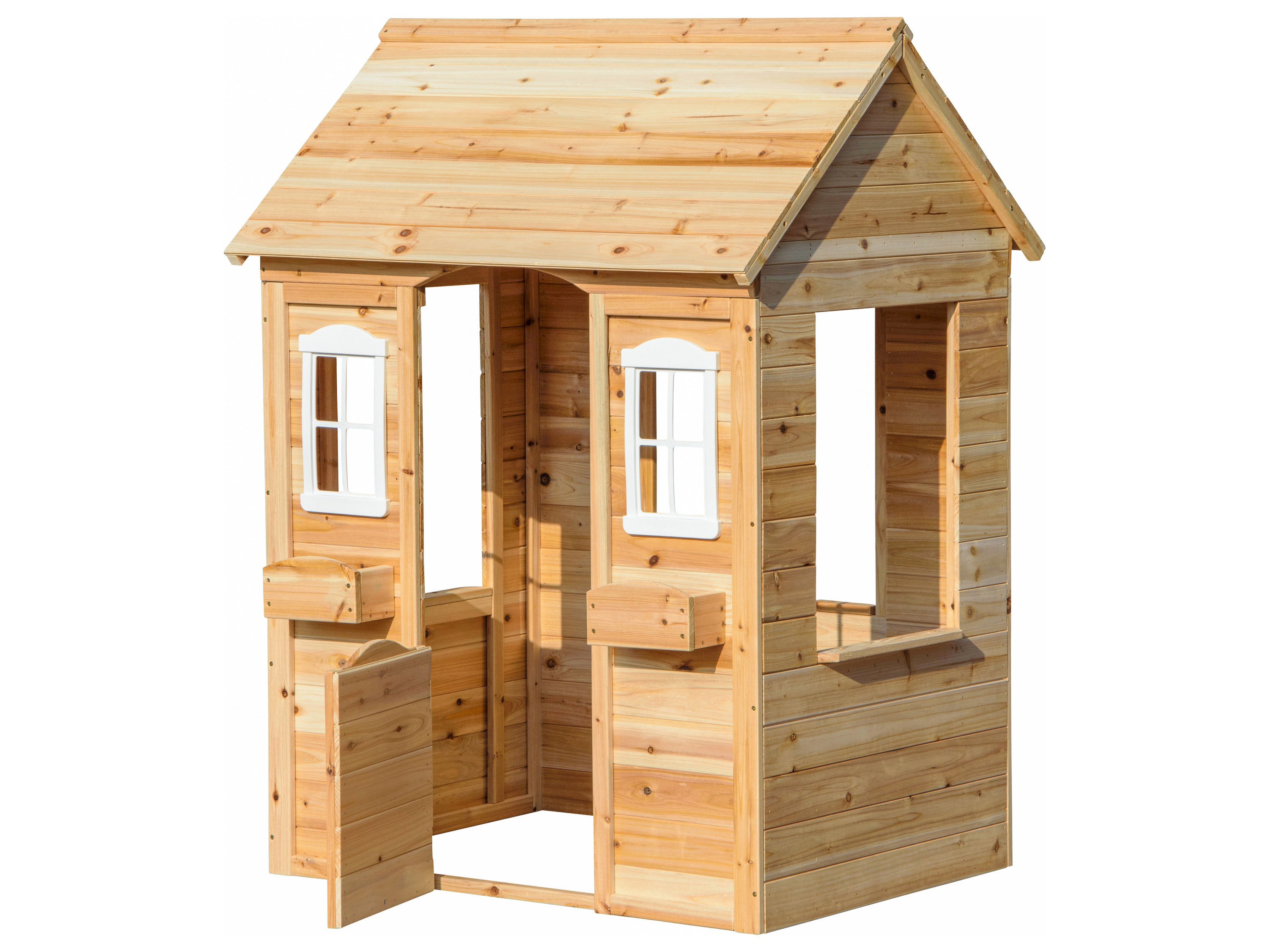 dobar Spielhaus mit Blumenkästen, natur, aus Holz | 04055894948101