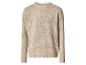 Beiger Strickpullover mit langen Ärmeln und Strukturmuster
