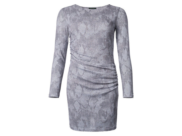 Gehe zu Vollbildansicht: esmara® Damen Mesh-Kleid mit modischem Snake-Print, grau - Bild 1
