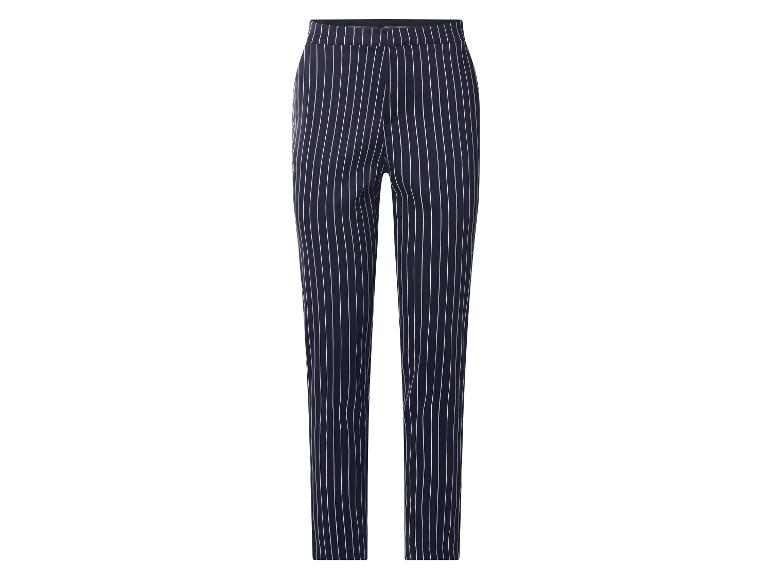 Dunkelblaue Nadelstreifenhose mit weißen Streifen