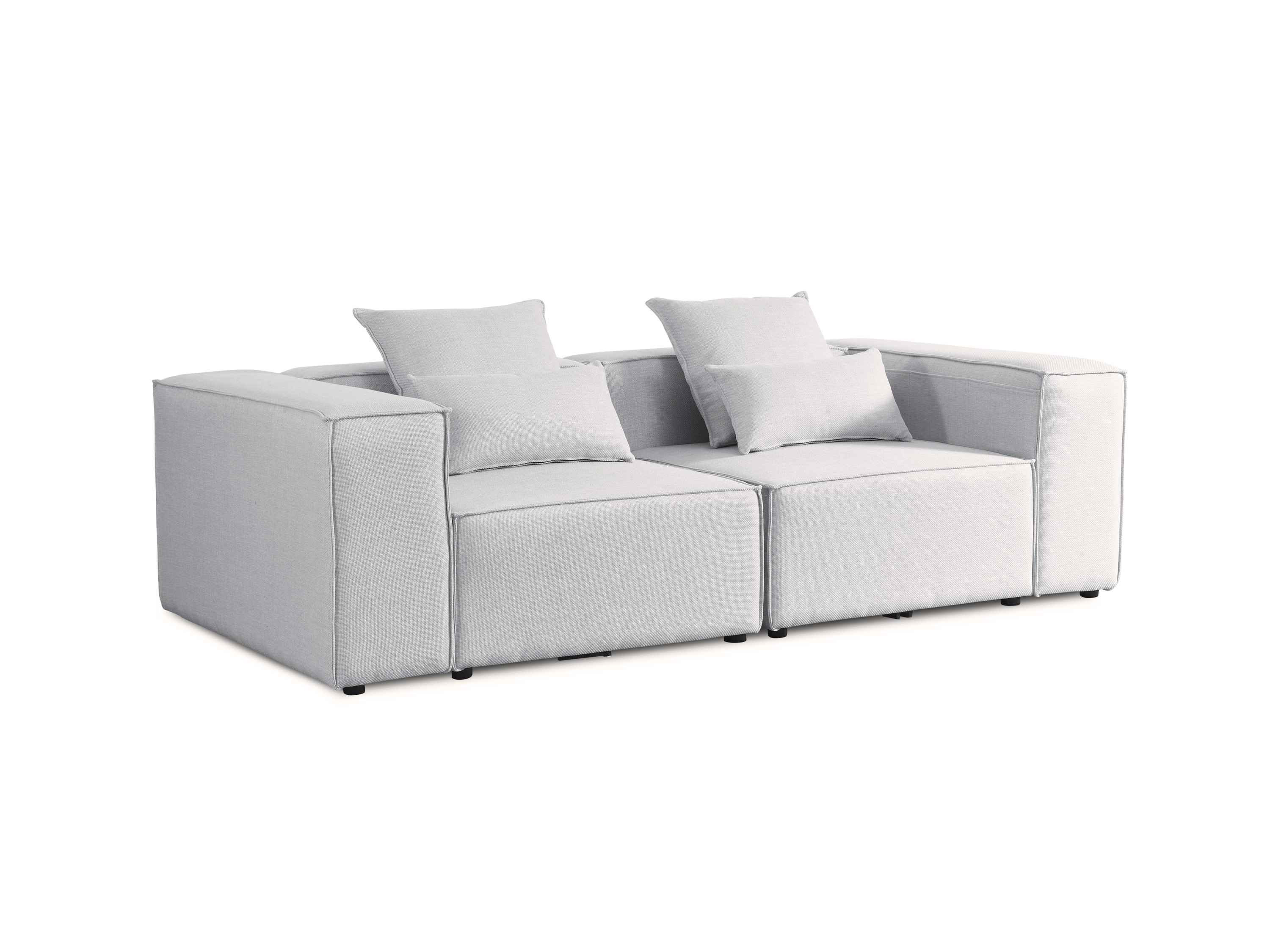 Thumbnail - HOME DELUXE Sofa VERONA (S, Hellgrau)