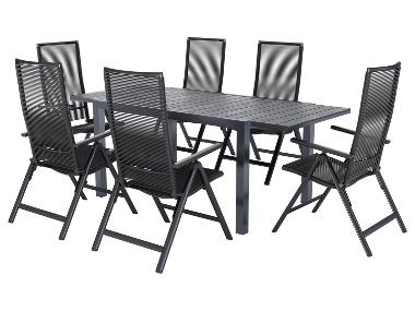 LIVARNO® Rope-Set »Miami«, 7-teilig - Ausziehtisch & 6 Klappsessel