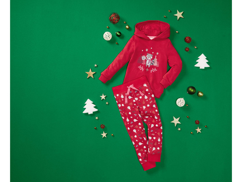 Gehe zu Vollbildansicht: lupilu Kleinkinder Mädchen Sweatanzug mit Weihnachtsmotiv - Bild 3