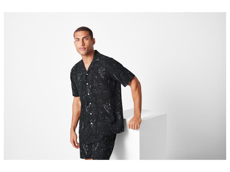 Herren Resortshirt, mit durchgehender Knopfleiste