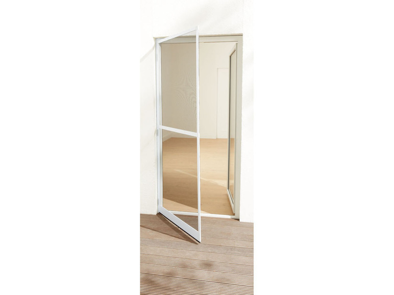 Gehe zu Vollbildansicht: LIVARNO home Alu-Insektenschutztür, 100 x 210 cm, mit Trittschutz, weiß, 2er Set - Bild 3
