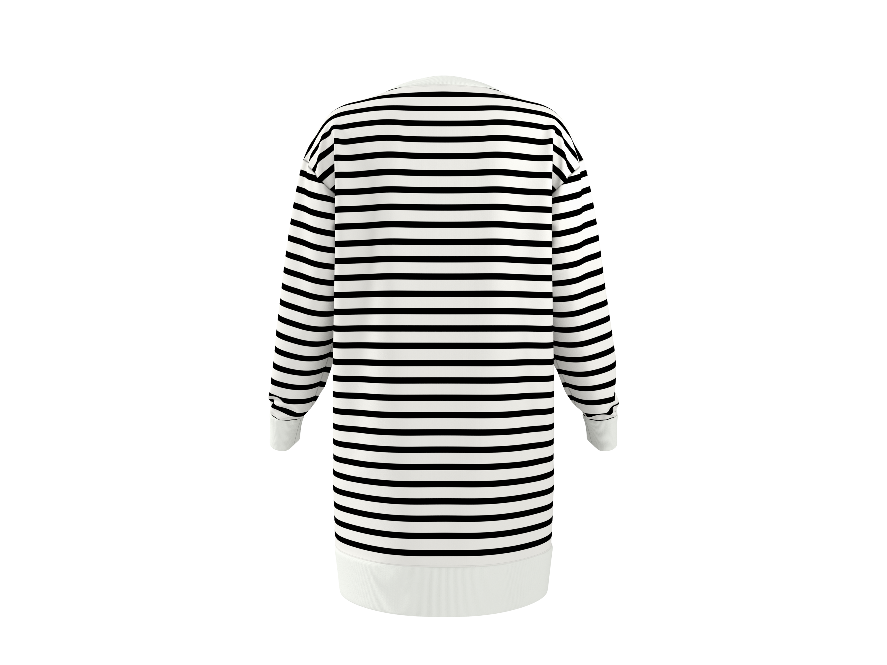 ESMARA® Damen Sweatkleid (Schwarz/weiß, S(36/38)) – Bild 4 von 4
