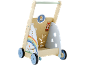 Hölzerner Babywalker mit Aktivitätsbrett, Eule, Fuchs, Regenbogen und Formensortierer.