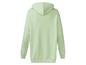 Ein hellgrüner Hoodie mit Kapuze.