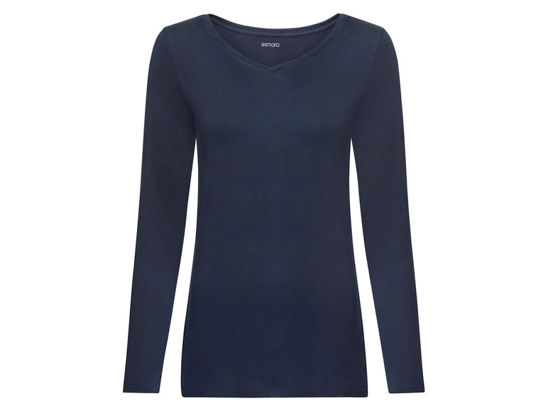 Gehe zu Vollbildansicht: esmara® Damen Langarmshirt, 2 Stück, mit Baumwolle - Bild 20