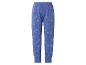 Blaue Kinder-Pyjamahose mit Elsa-Motiven und Schneeflocken.