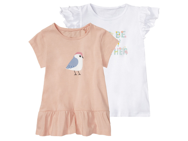 Gehe zu Vollbildansicht: lupilu® Kleinkinder Mädchen T-Shirts, 2 Stück, reine Baumwolle - Bild 8
