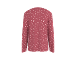 Rosa Damen-Langarmshirt mit weißen Punkten, Rückansicht