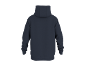 Dunkelblauer Kapuzenpullover für Herren, Rückansicht.