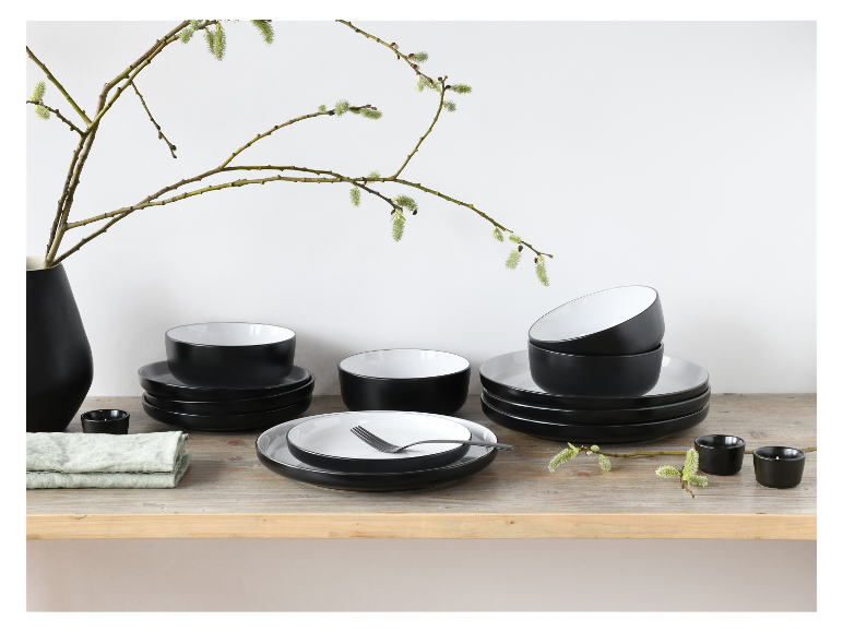 Geschirrset »Nordic Cool Black«, 16-teilig / 12-teilig