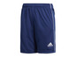 Blaue Adidas Sport Shorts mit weißen Streifen