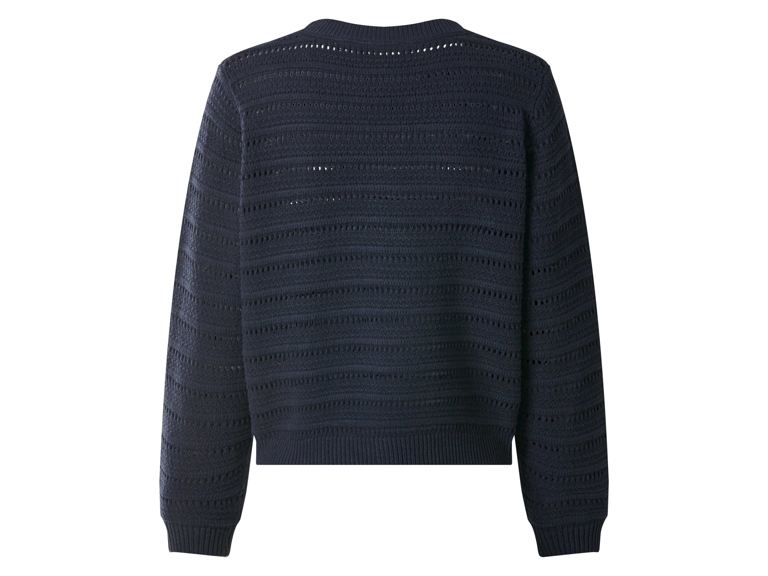 Thumbnail - esmara® Damen Pullover Lochstrick (Navy, M(40/42))