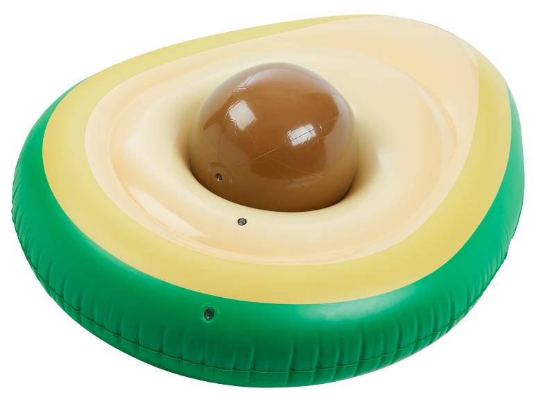 Avocado-Luftmatratze mit Ball: lustiges Sommer-Accessoire für den Pool.