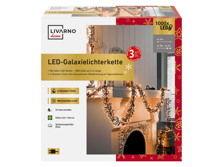 Gehe zu Vollbildansicht: LIVARNO home LED-Galaxielichterkette/-Lichterkette, 8 Lichteffekte - Bild 11