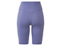 Lilafarbene Fahrradhose für Damen.