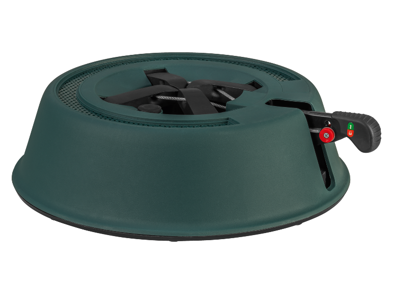 Grüner Weihnachtsbaumständer mit Klemmmechanismus